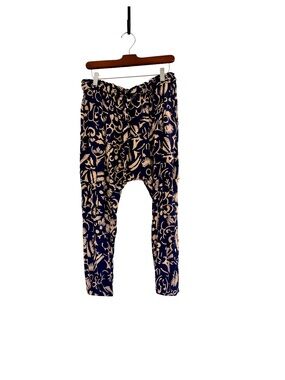 Hei Hei Navy & Cream Floral Harem Pants